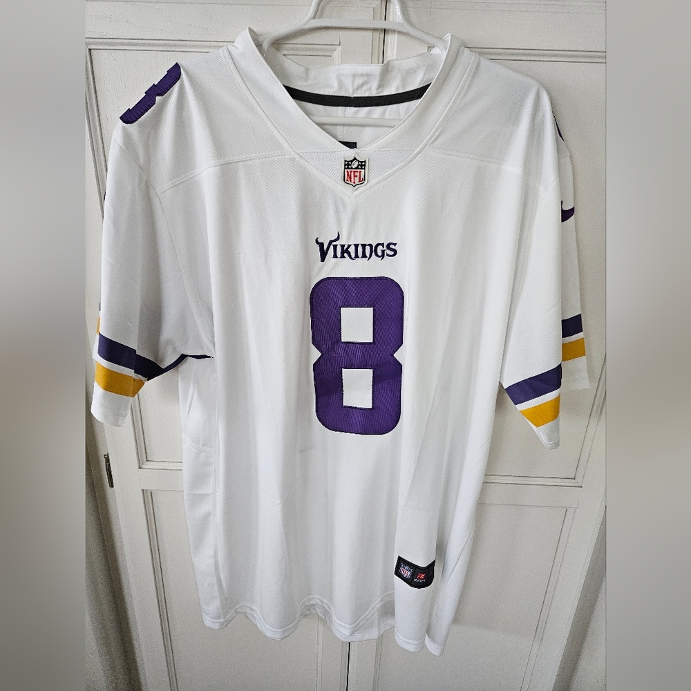 NFL White and Purple Vikings Jersey